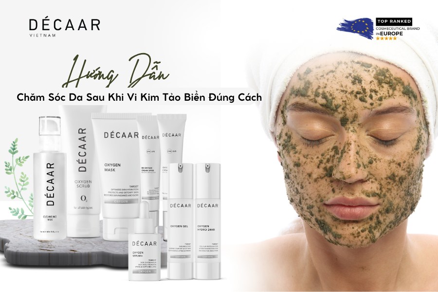 chăm sóc da sau vi kim tảo biển